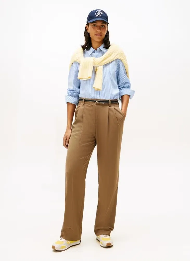 Рубашка с вышивкой флага Regular Fit Tommy Hilfiger, синяя — фото 4