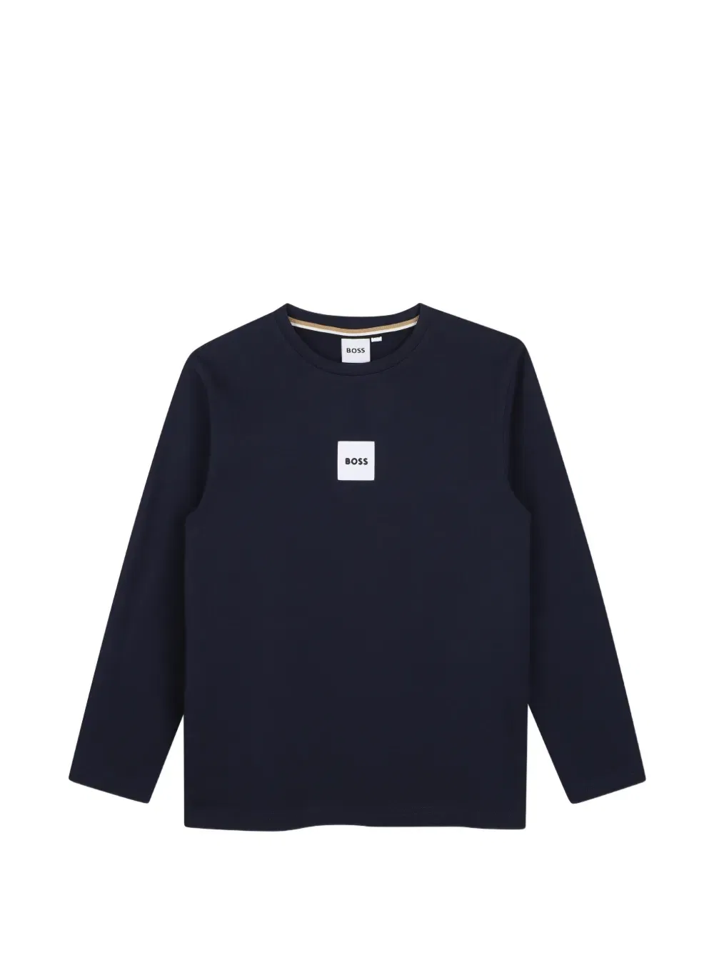 Футболка с нашивкой-логотипом BOSS Kidswear, темно-синий