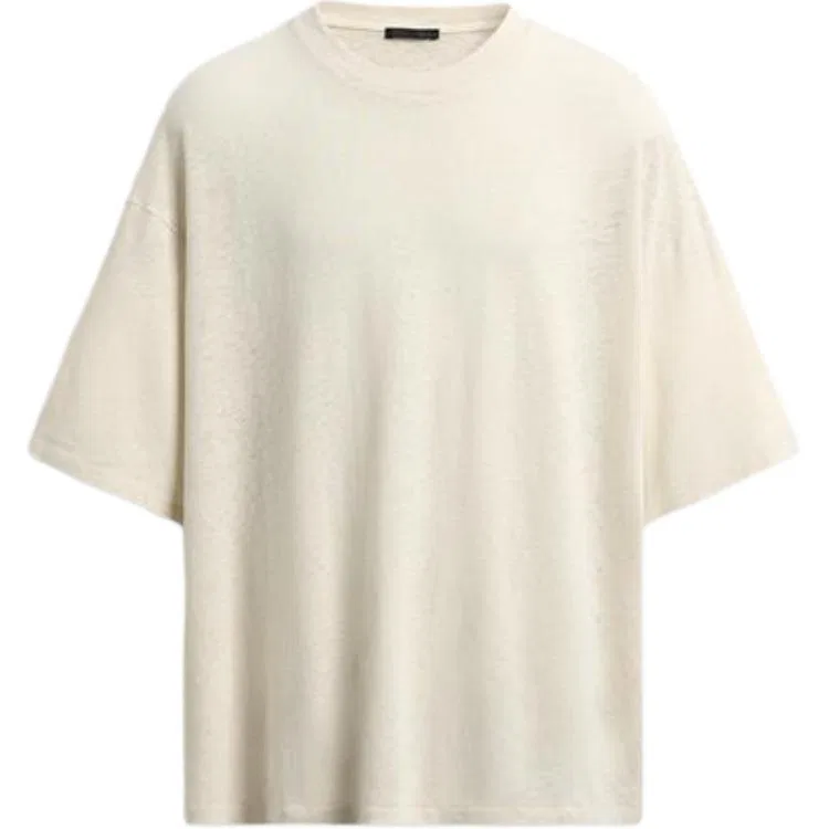 Детская футболка с круглым вырезом, модератный прямой крой, Frosted White, ZARA, Белый