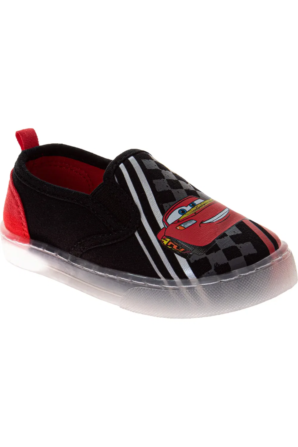 Кроссовки детские на молнии с Lightning McQueen Disney, черный красный