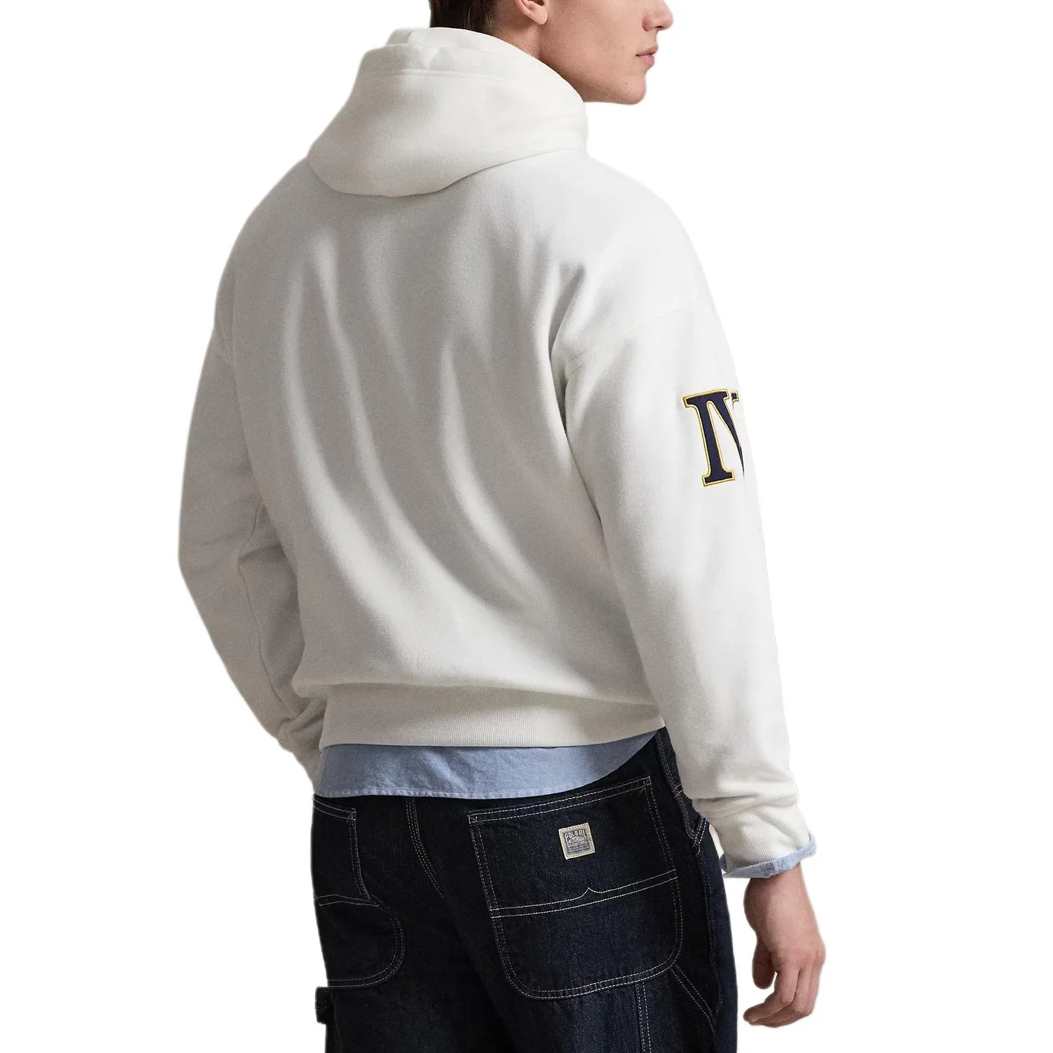 Свитшот свободного кроя, Polo Ralph Lauren, White — фото 4