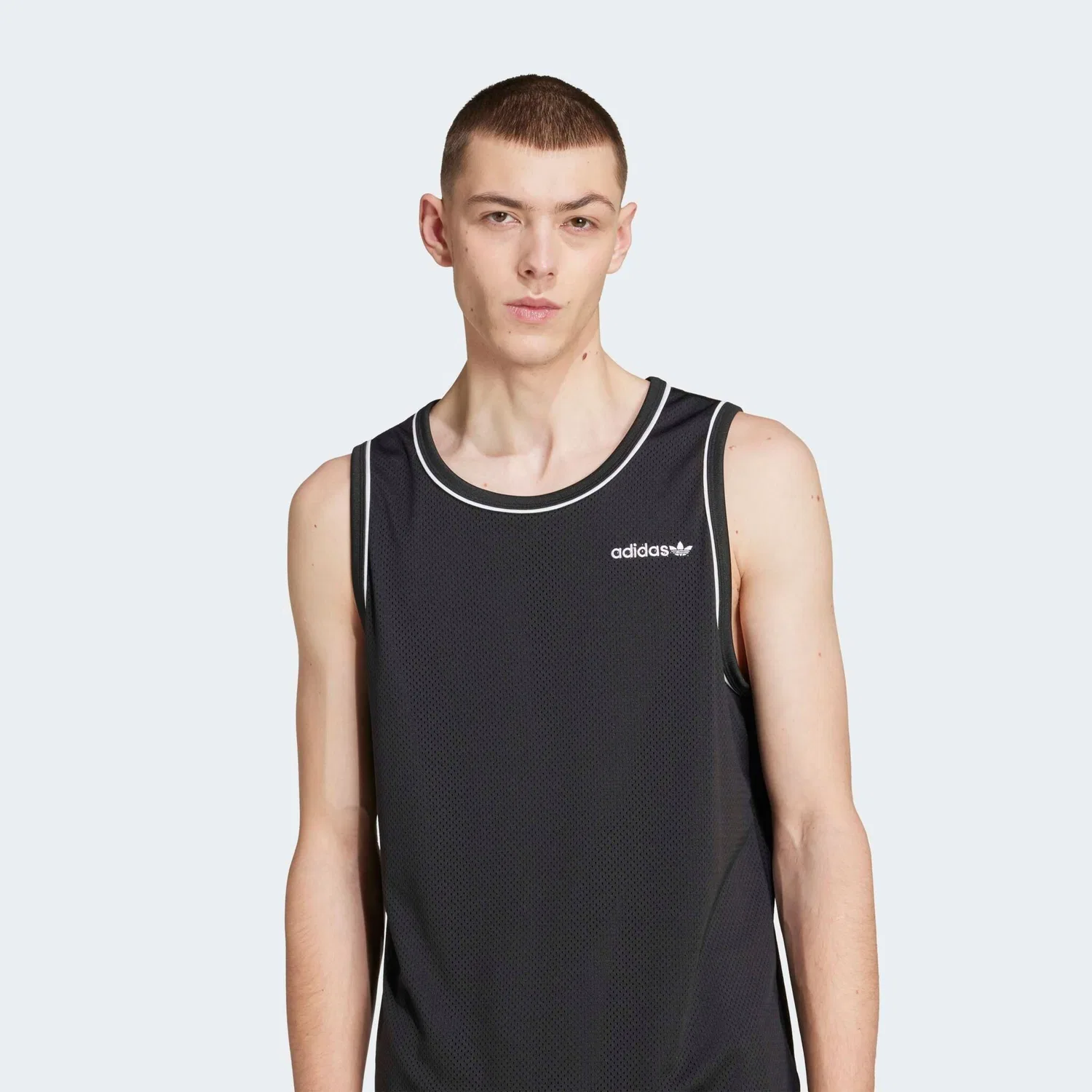 Мужская топ-безрукавка с логотипом Adidas Originals, Black — фото 4