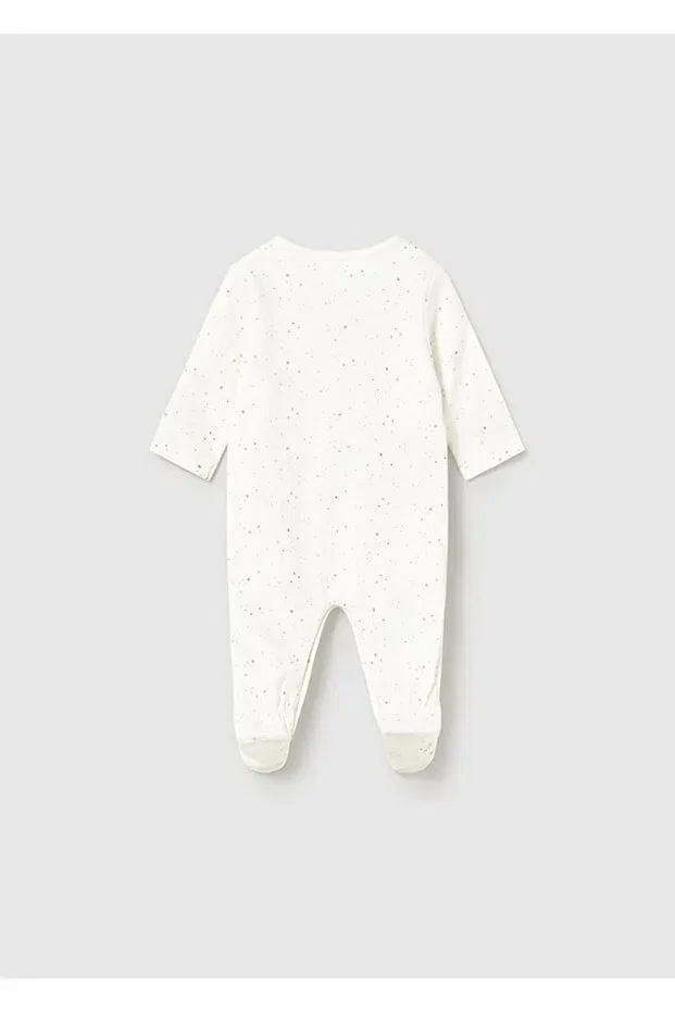 Детский комбинезон-боди с коротким рукавом Winter baby girl 2-piece romper set Mayoral, Ecru — фото 3