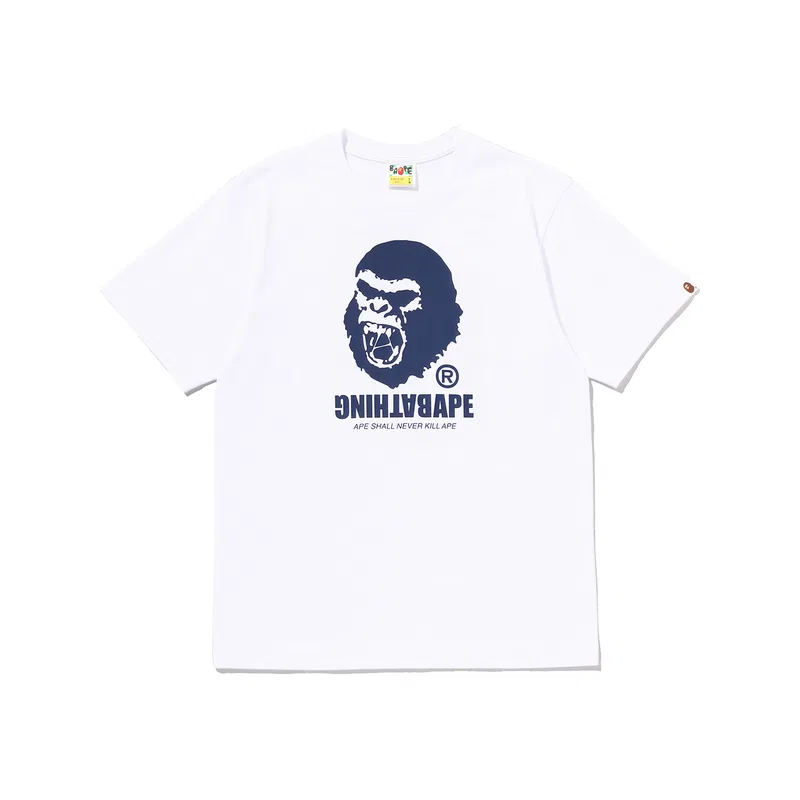 Детская футболка прямого кроя с круглым вырезом A BATHING APE, Black — фото 3