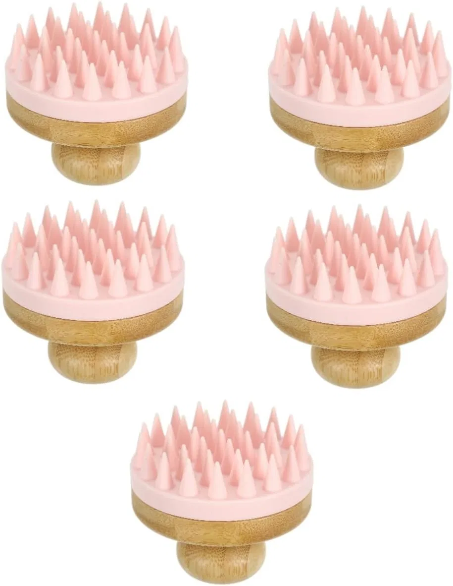 Набор щеток для мытья головы, 5 шт, FOMIYES, 7.5x7.5x7 см, Pink