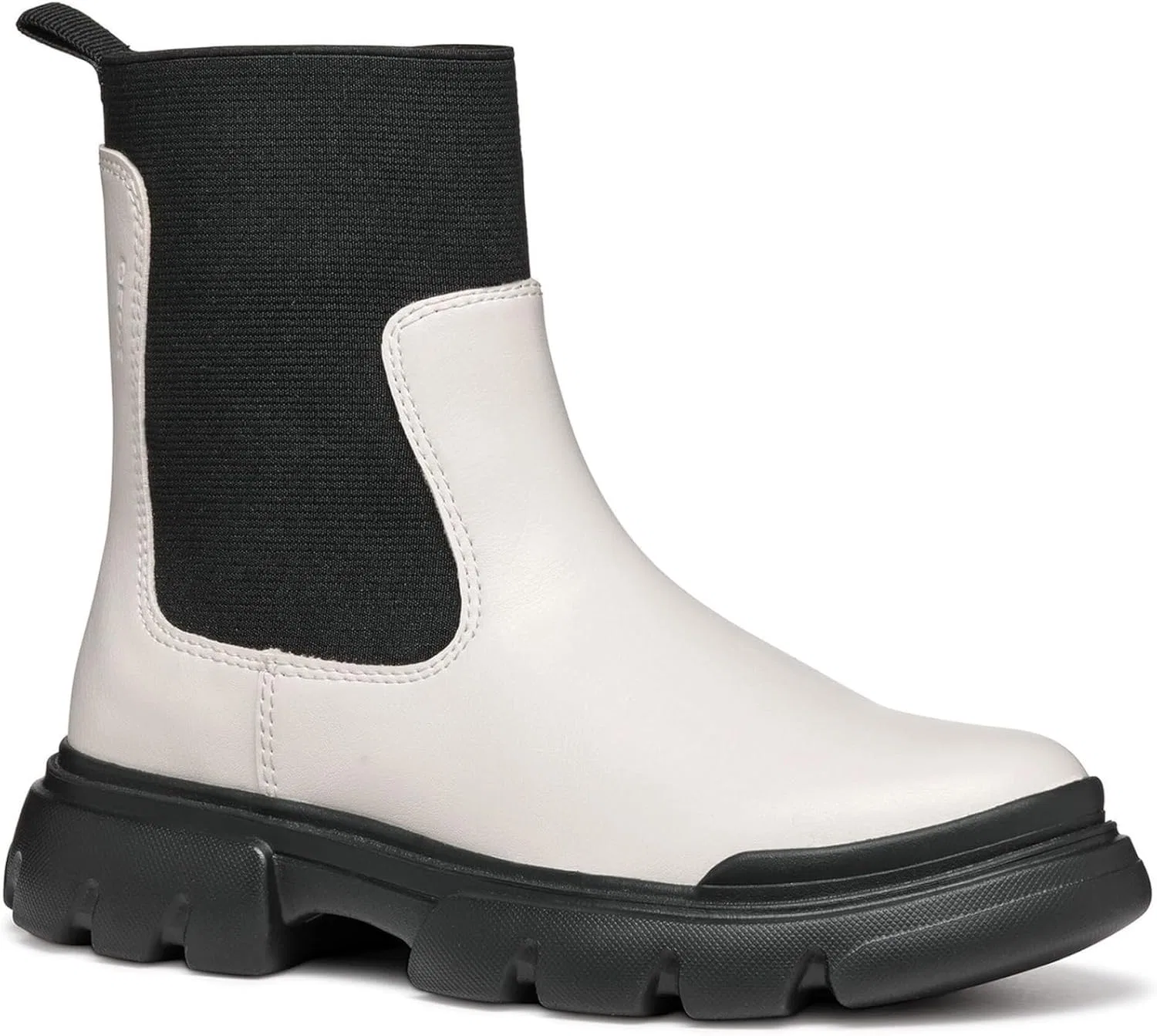 Детские ботинки челси для девочек J Junette C Geox, Lt Ivory Black — фото 3