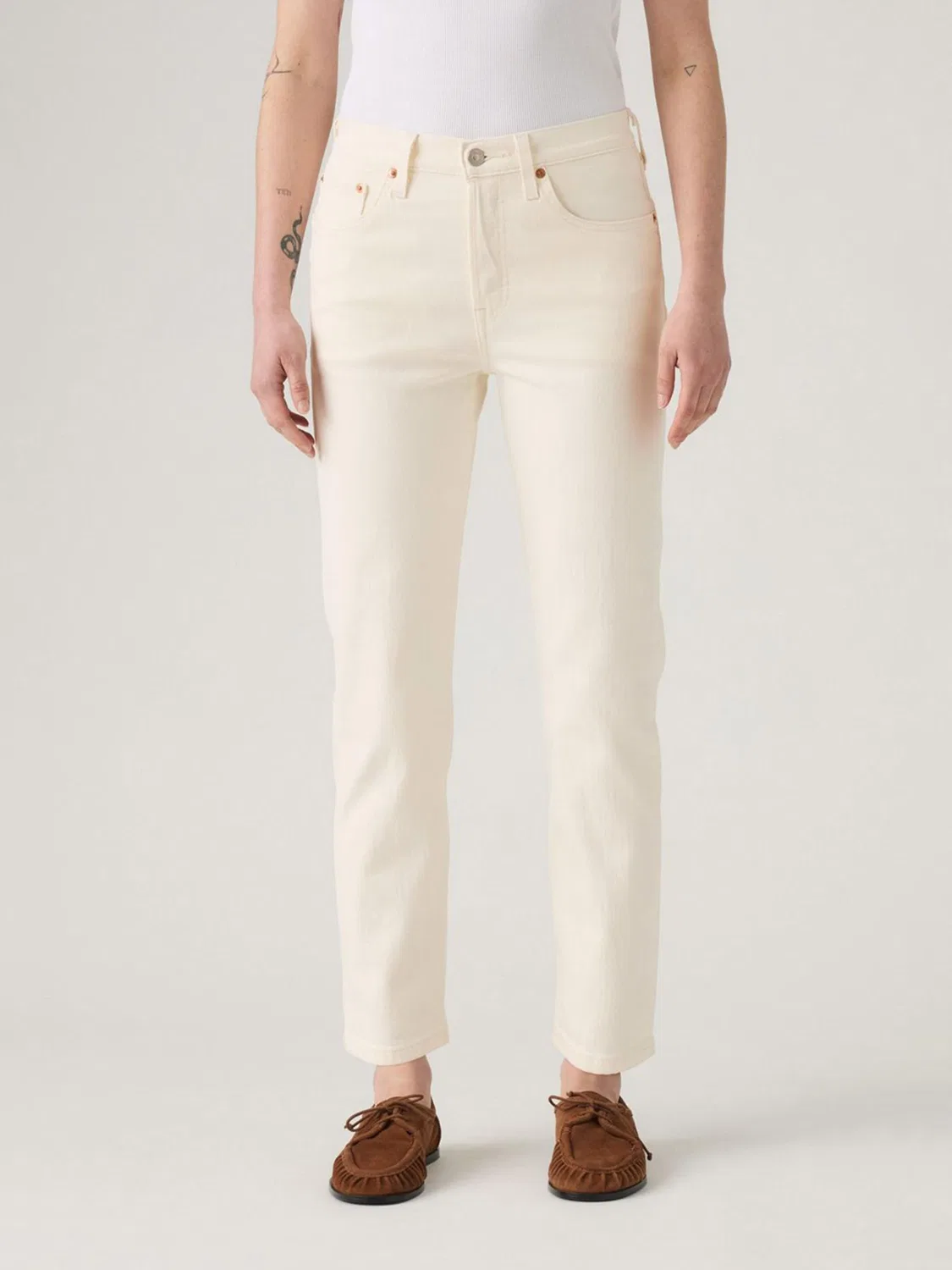 Укороченные джинсы Levi's Surprise Guest Cream 501 — фото 2