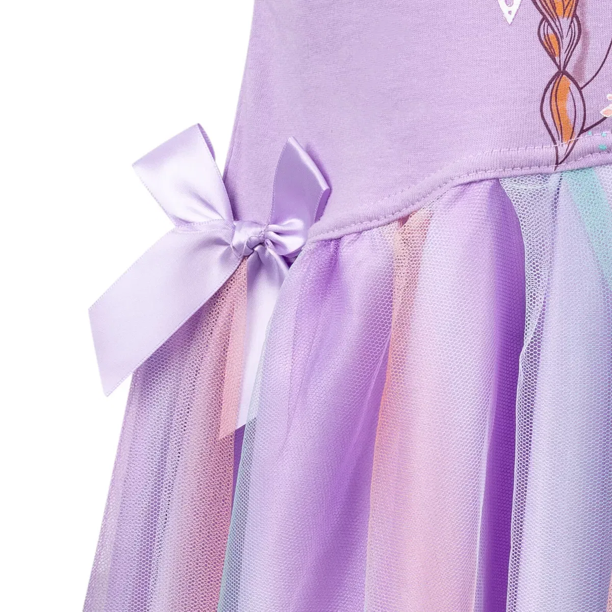 Детское платье для девочек с принтом Frozen Elsa Disney, Purple — фото 4