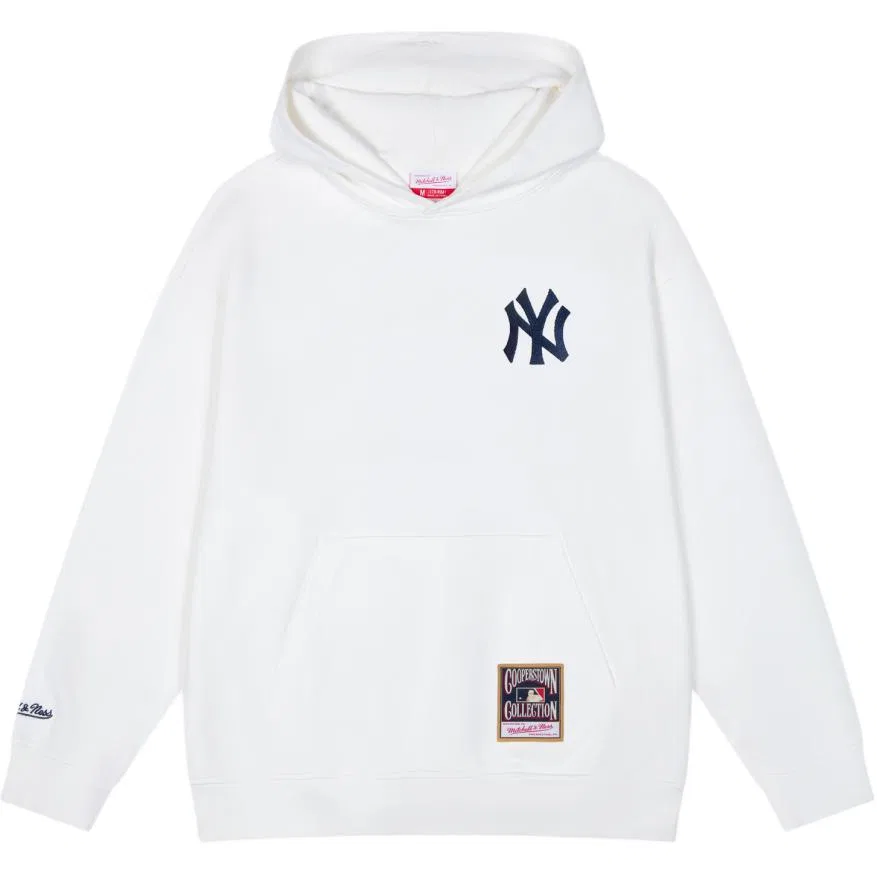 Детский свитшот с капюшоном New York Yankees White Mitchell Ness
