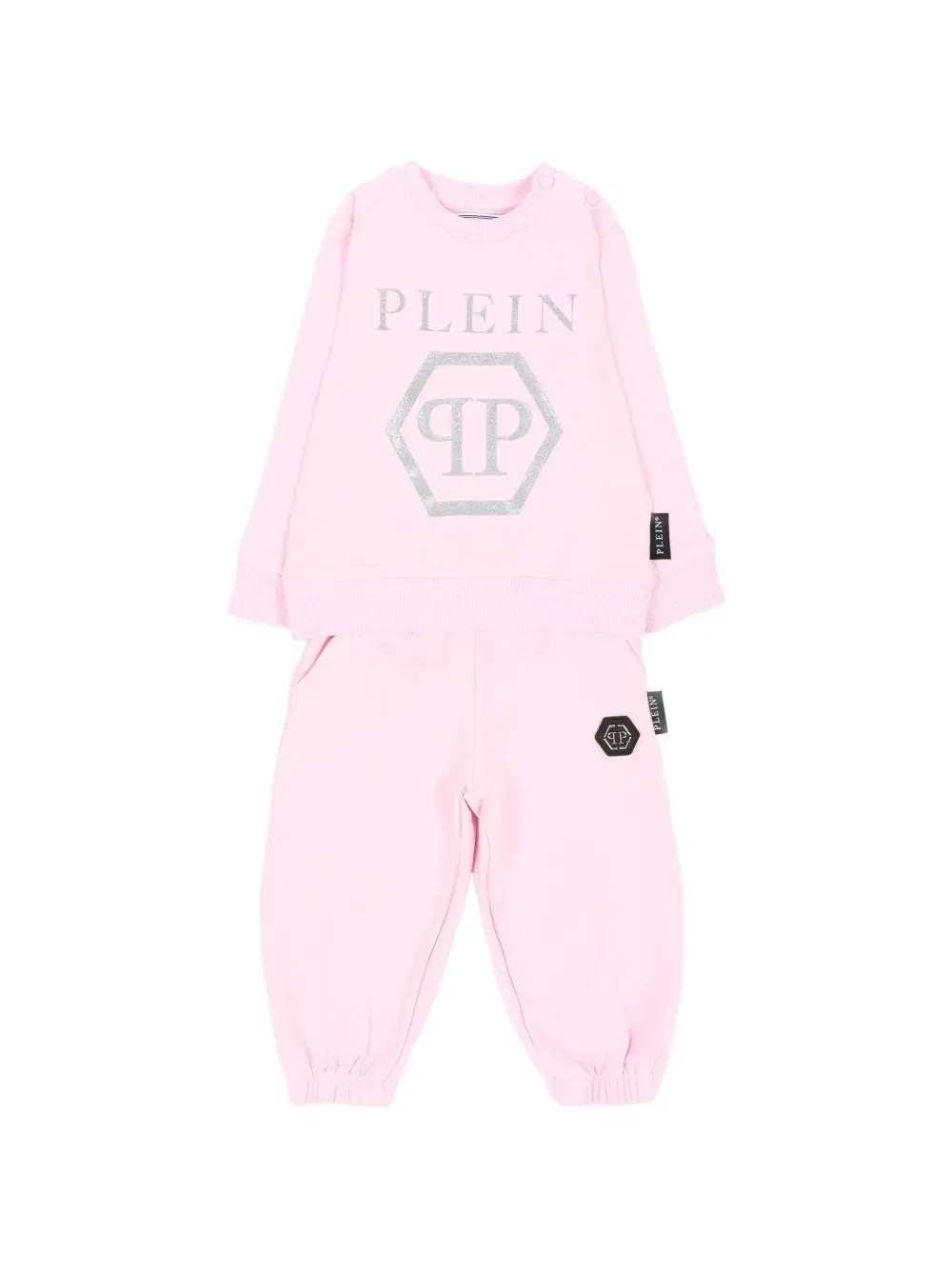 Спортивный костюм с логотипом Philipp Plein Junior, розовый