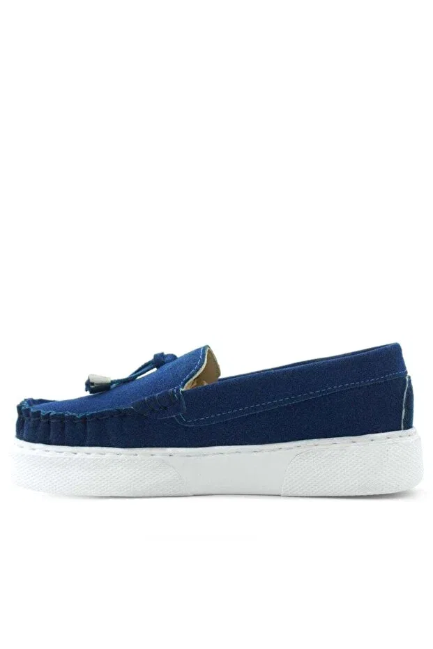 Детские мокасины для девочек из замши Ortopedikal, Saks Blue — фото 2