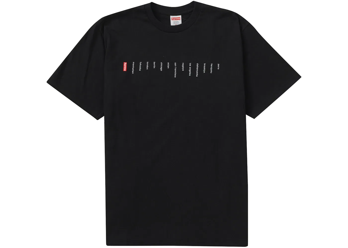 Мужская футболка с принтом Supreme Location Tee, Black