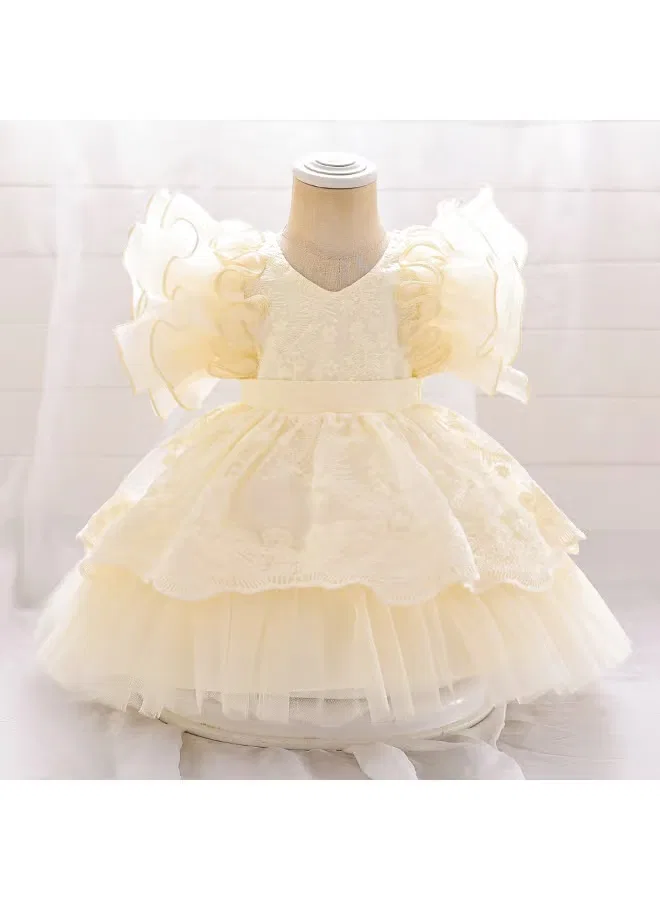 Платье с цветочным принтом Best Gift Fashion, желтый