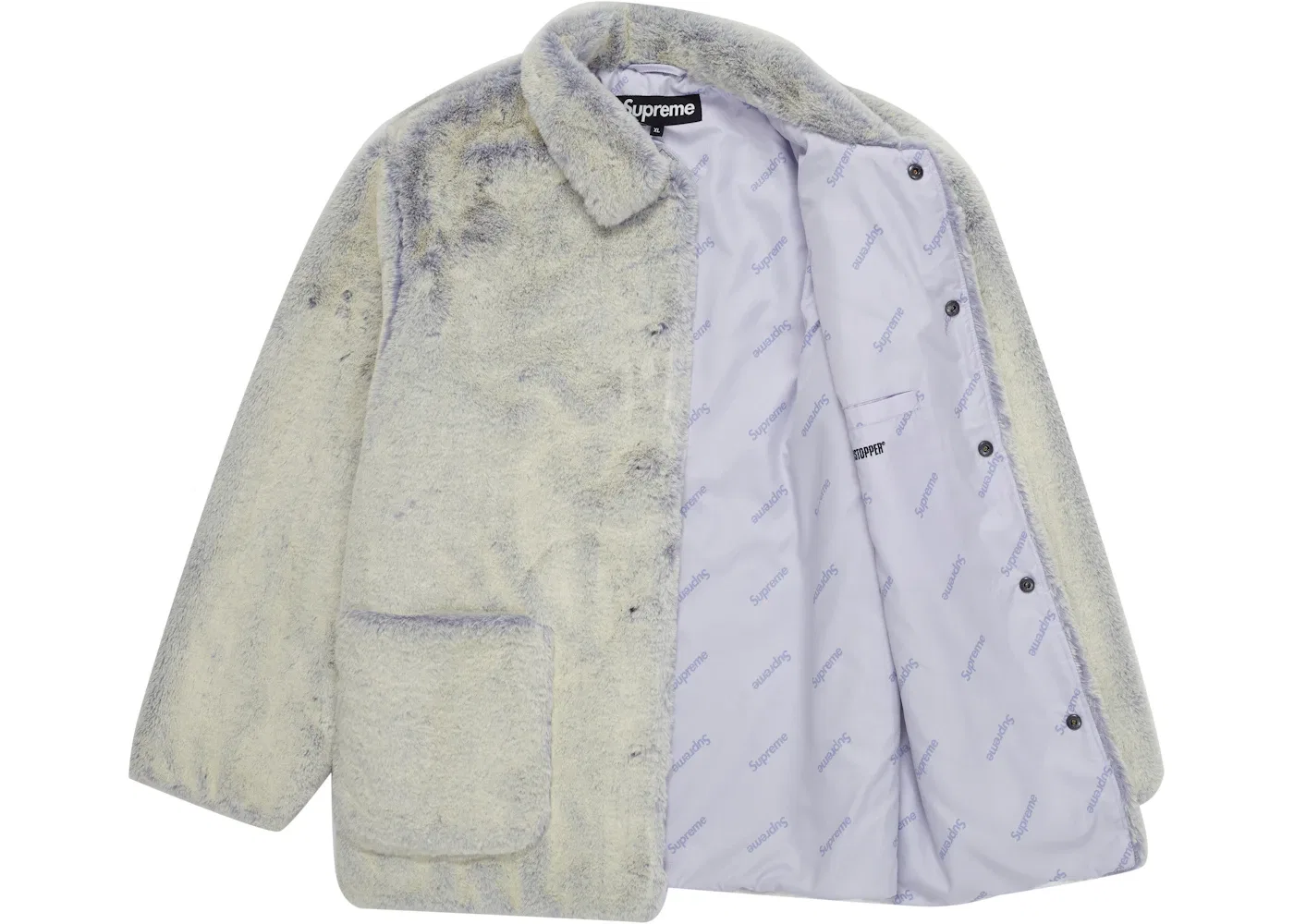 Мужское пальто из искусственного меха Supreme Coat, Lilac — фото 2