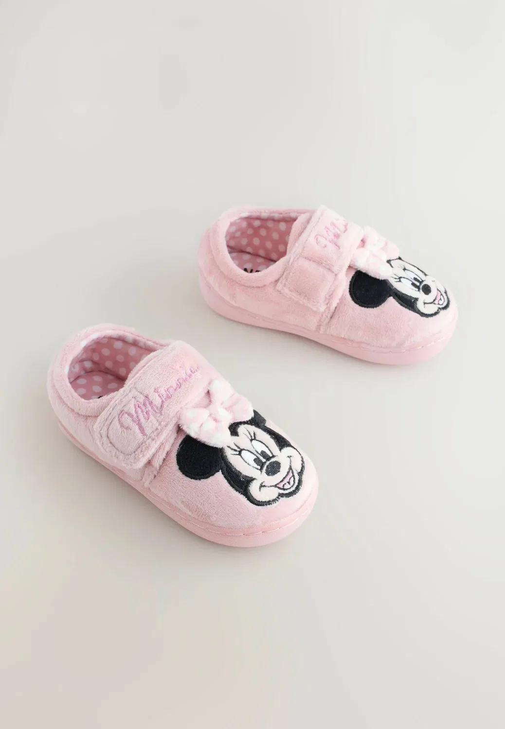 Тапочки с чашеобразной подошвой в стиле Минни Маус - тапочки Next, Pink — фото 2