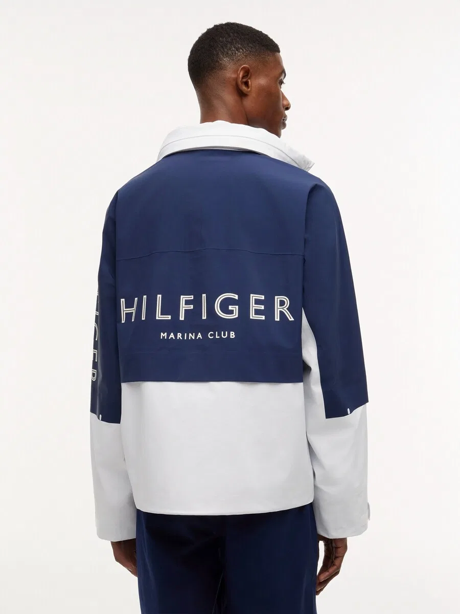 Куртка TOMMY HILFIGER Between-Season Jacket 'Waterproof Colour-blocked Regatta' в цвете Marine Blue — фото 3