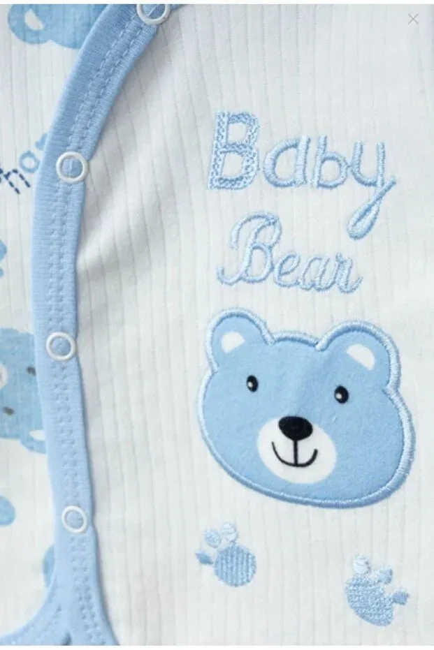Детское боди-комплект для новорожденных хлопковый с принтом Koala Printed Bereli Baby Buufuu, Blue — фото 4