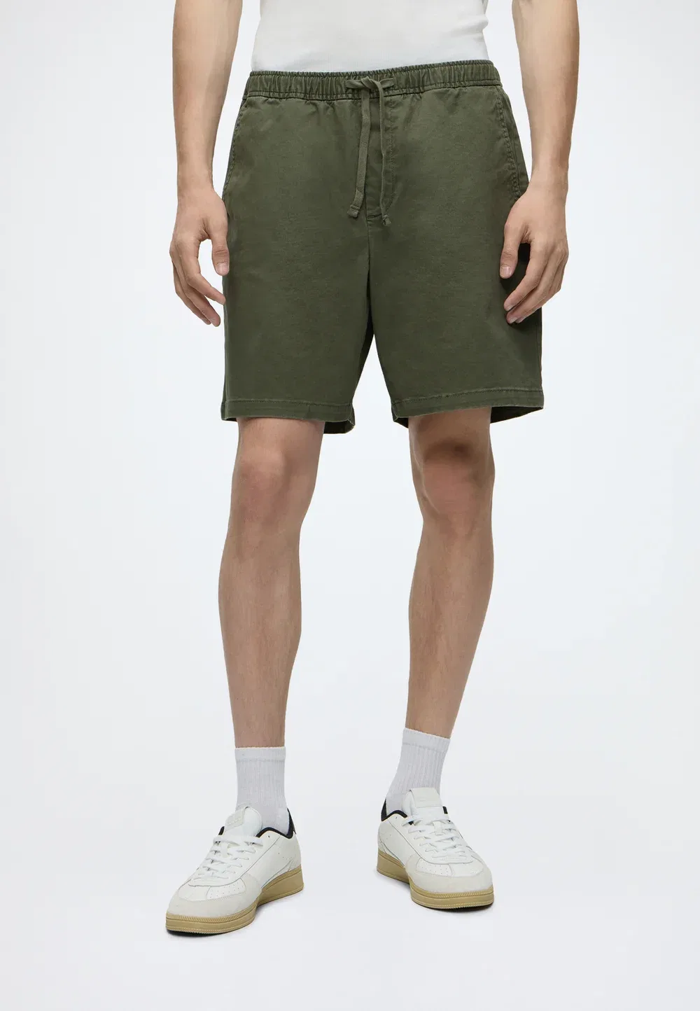 Незаменимые и простые короткие шорты Gap, Tweed Green
