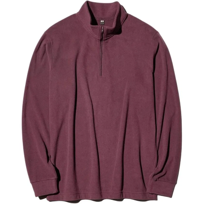 Мужская футболка с воротником-стойкой 19 Burgundy UNIQLO, 19 Burgundy