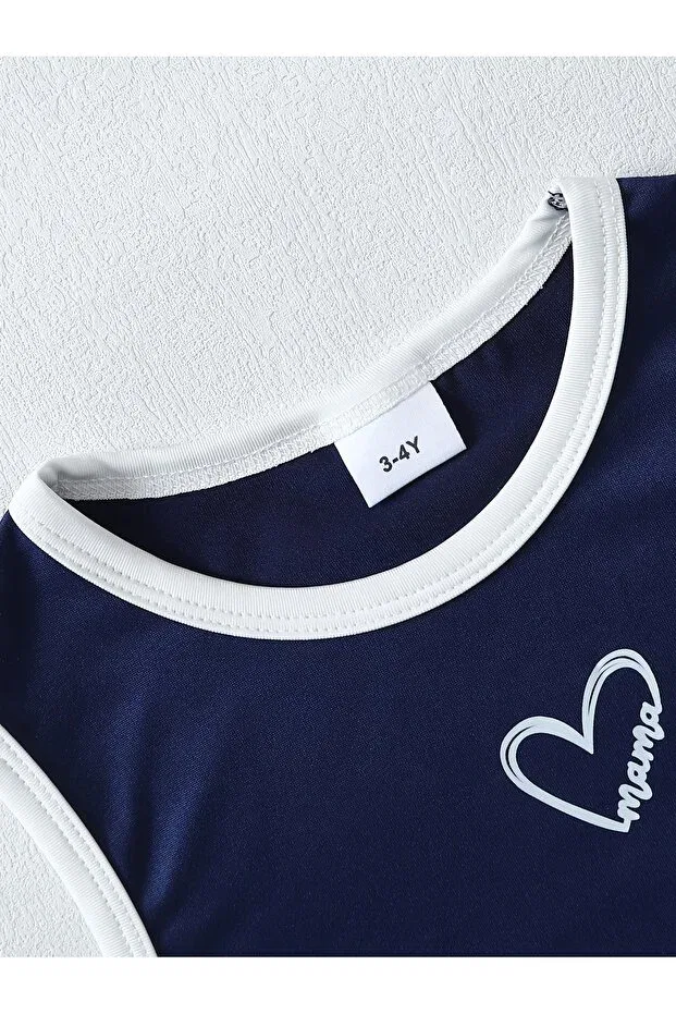 Детское платье для девочек хлопковое Uyguntarz, Navy Blue — фото 3