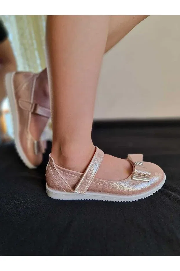 Детские балетки для девочек с ортопедической стелькой Sare Çocuk Giyim, Pink — фото 3