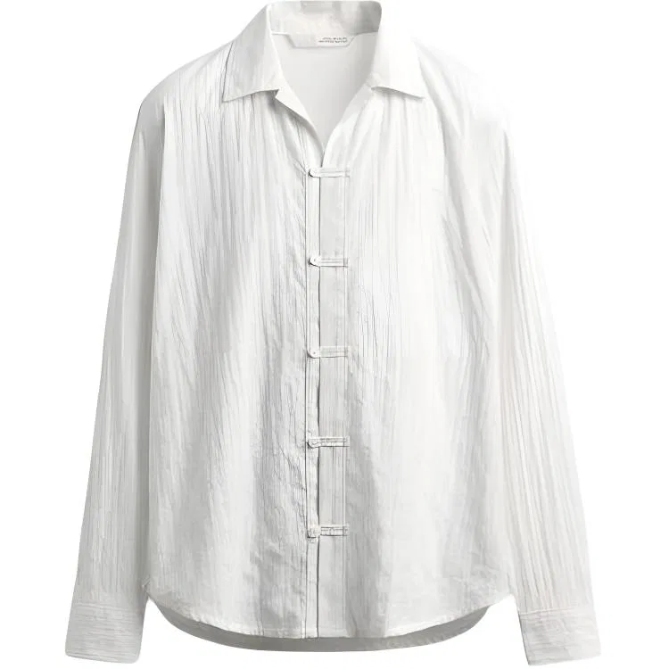 Мужская рубашка с отложным острым воротником White ZARA, White