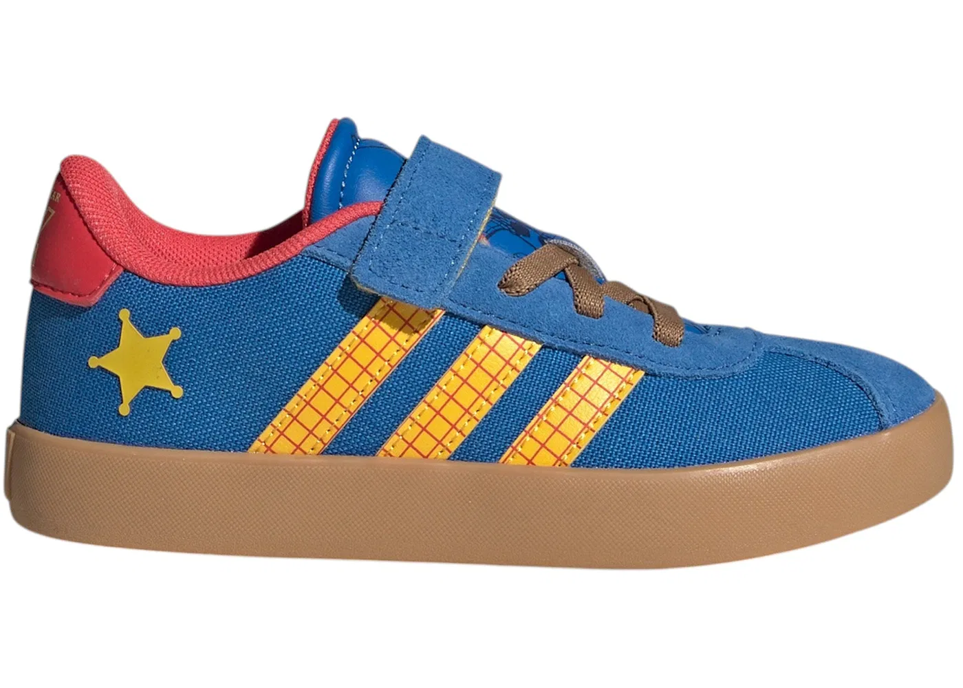 Детские кроссовки с принтом Adidas VL Court 3.0 Adidas, Bright Royal/Bold Gold/Semi Lucid Red