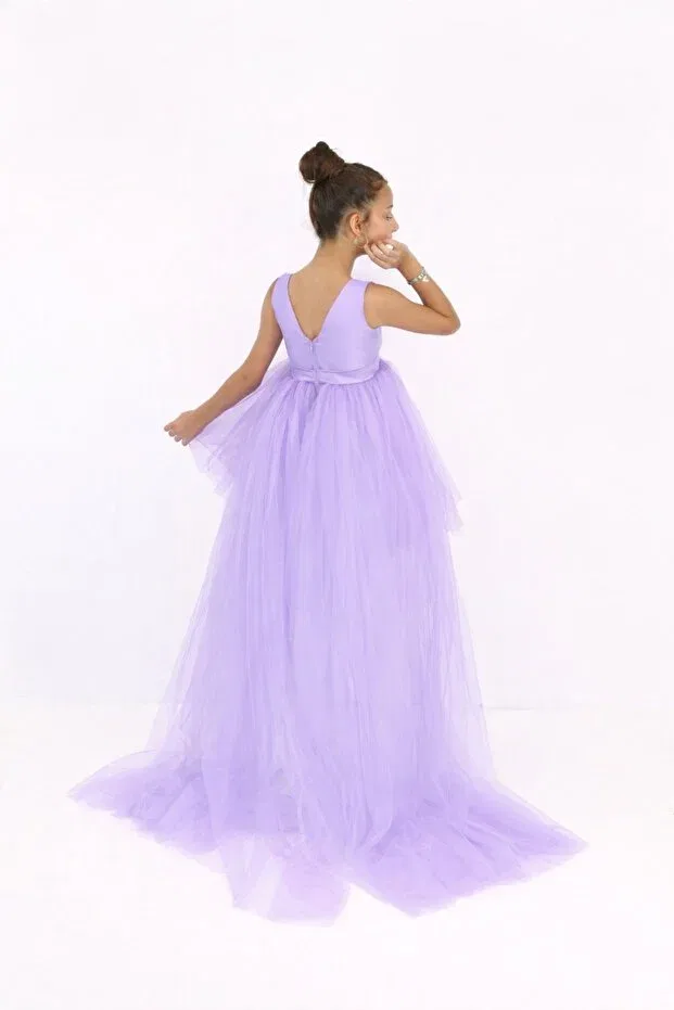 Детское платье для девочек без рукавов Nsmkidslife, Lilac — фото 3