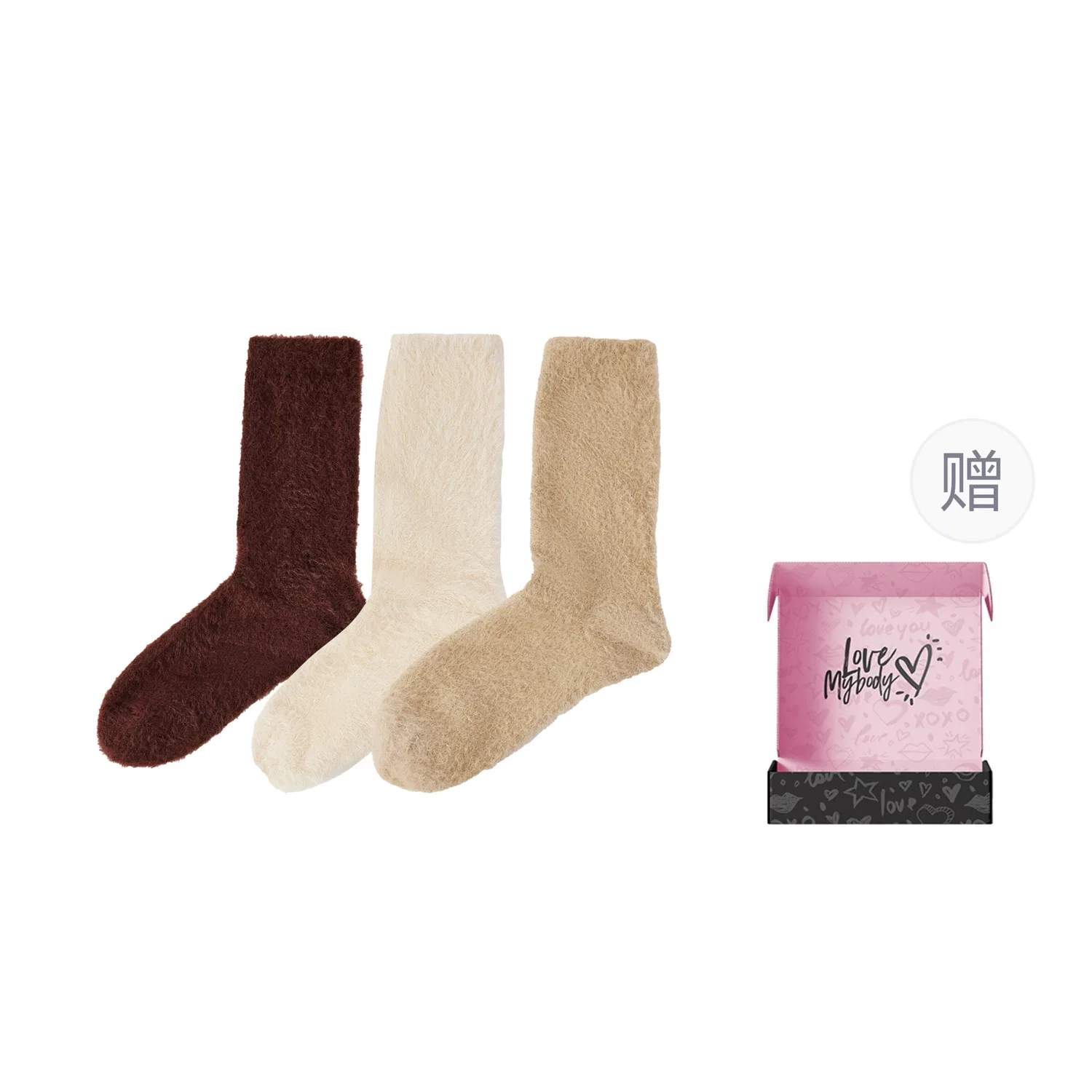 Носки детские с рождественским принтом, 3 пары, MY BODY, Christmas Red/Beige Yellow/Khaki
