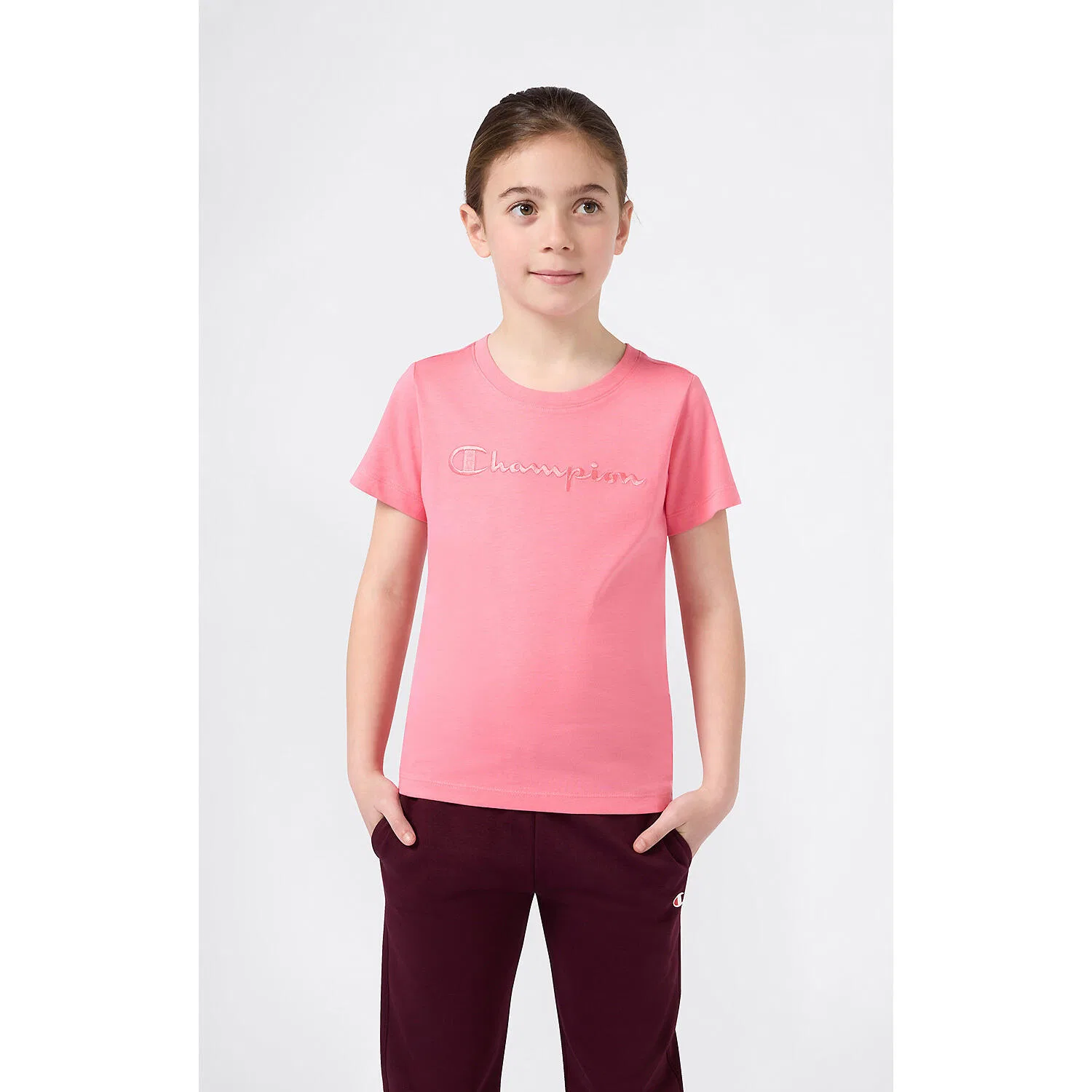 Детская футболка с принтом Kinder T-Shirt SS Tee Champion, Rosa — фото 2