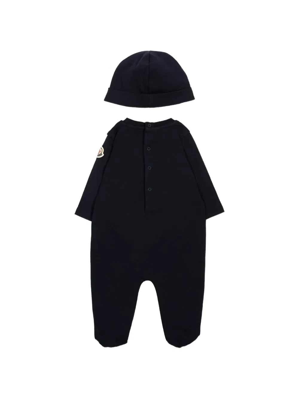 Набор из спального костюма с вышитым логотипом Moncler Enfant, синий — фото 2