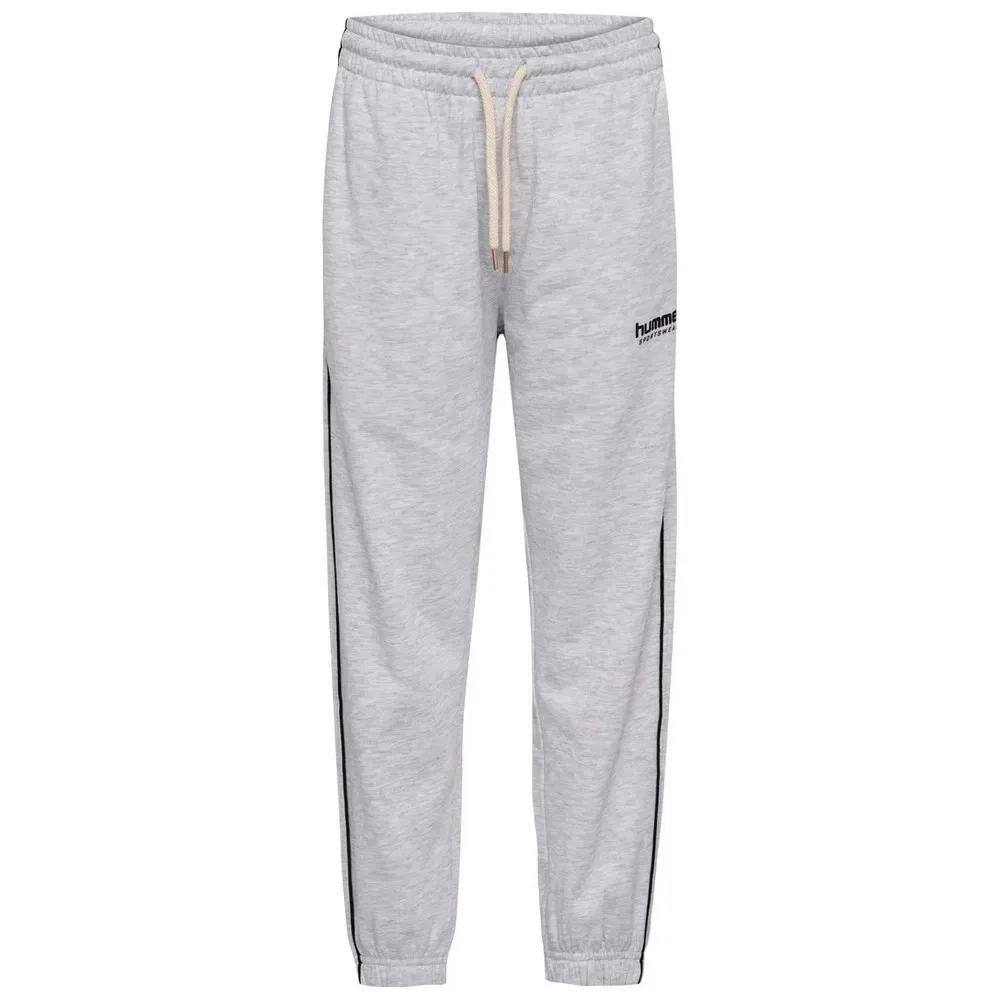 Детские спортивные штаны свободного кроя с принтом Loose Piping Hummel, Grey — фото 3
