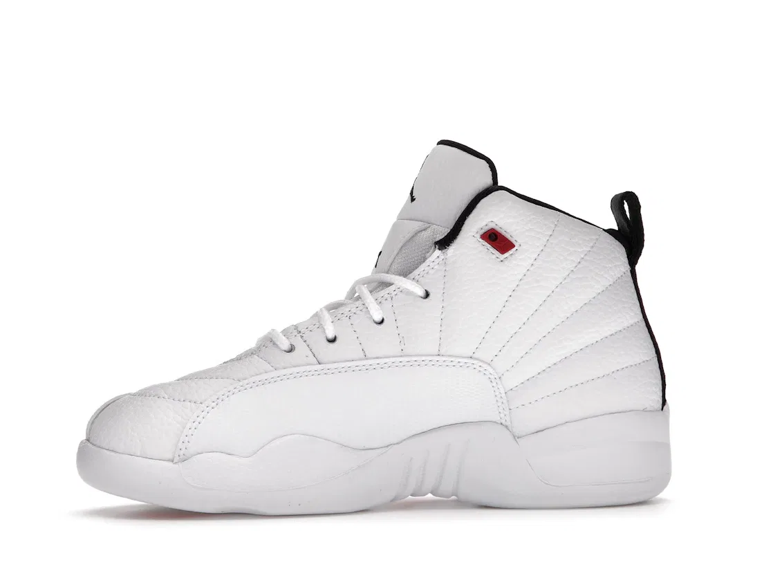 Детские кроссовки с принтом Jordan 12 Retro Jordan, White/Black-University Red — фото 3