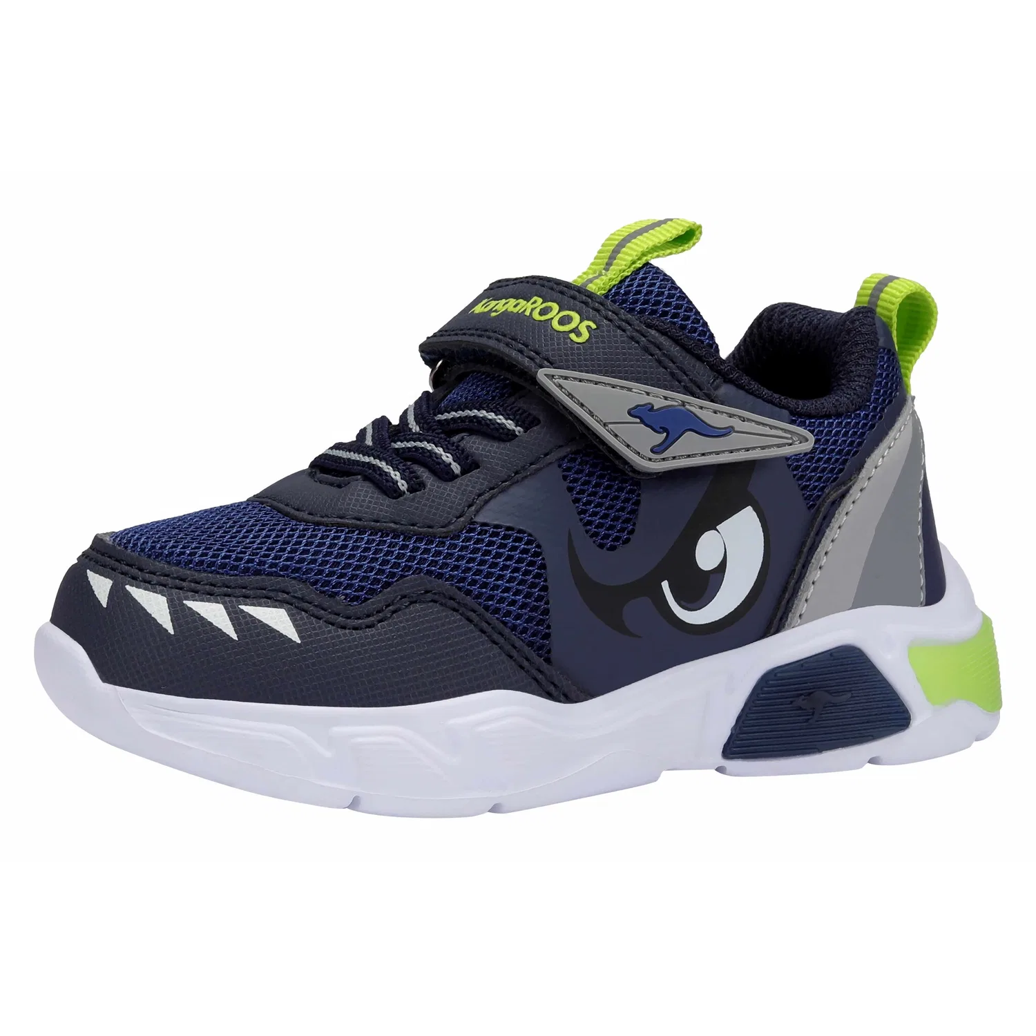 Детские кроссовки со световыми эффектами KangaROOS, Dark Navy/Lime
