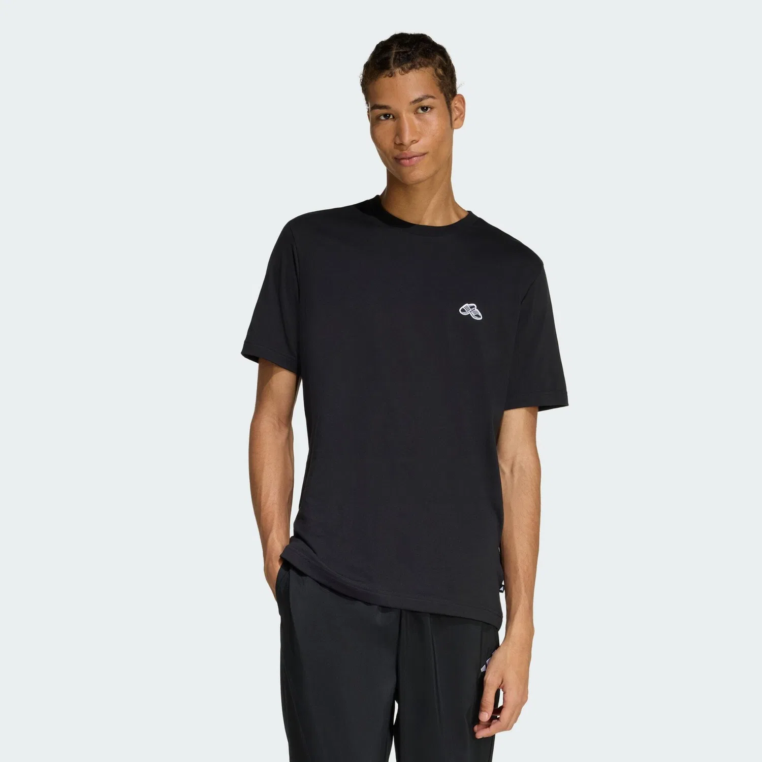 Мужская футболка с принтом Summer Slide Trim Graphic Adidas, Schwarz