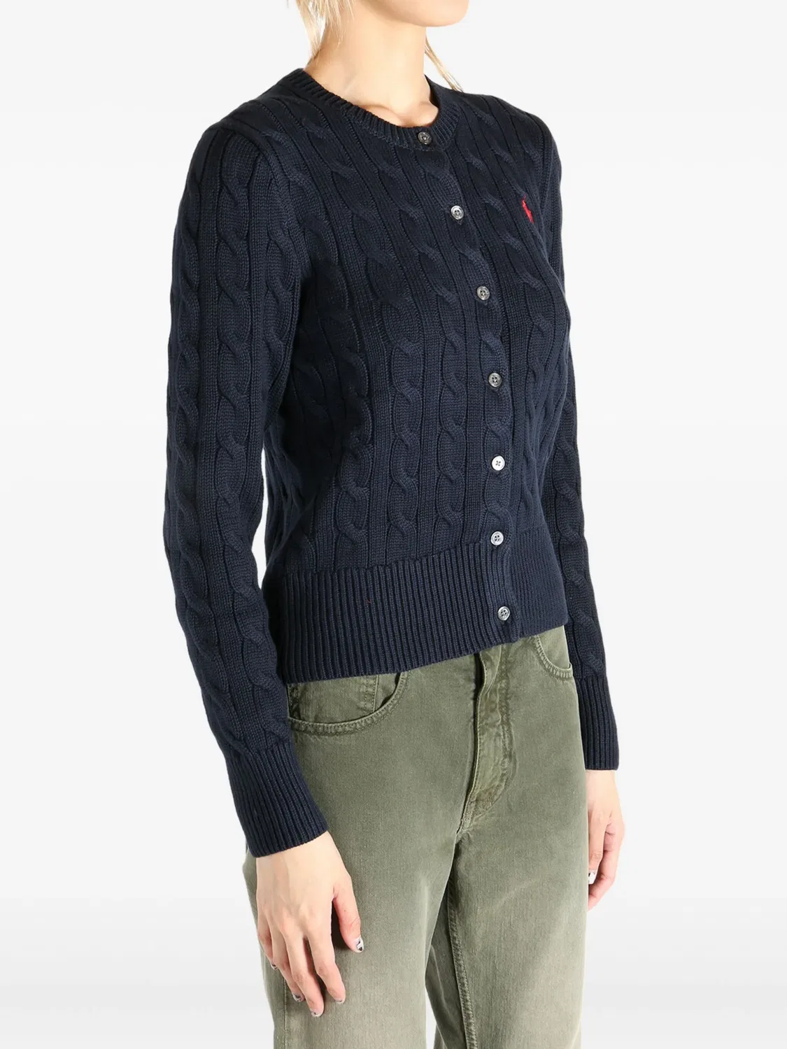 Polo Ralph Lauren Вязаный кардиган темно-синий — фото 3