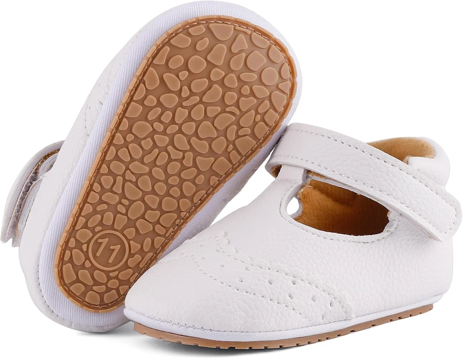 Детские туфли Мэри Джейн для девочек с бантом ESTAMICO, New White