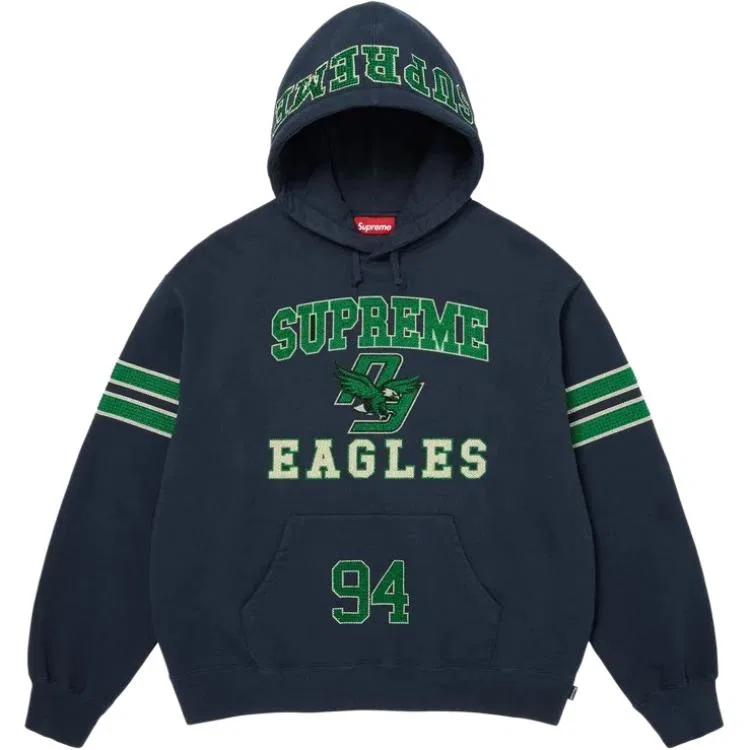 Унисекс худи Supreme с капюшоном, Navy/Marine Blue