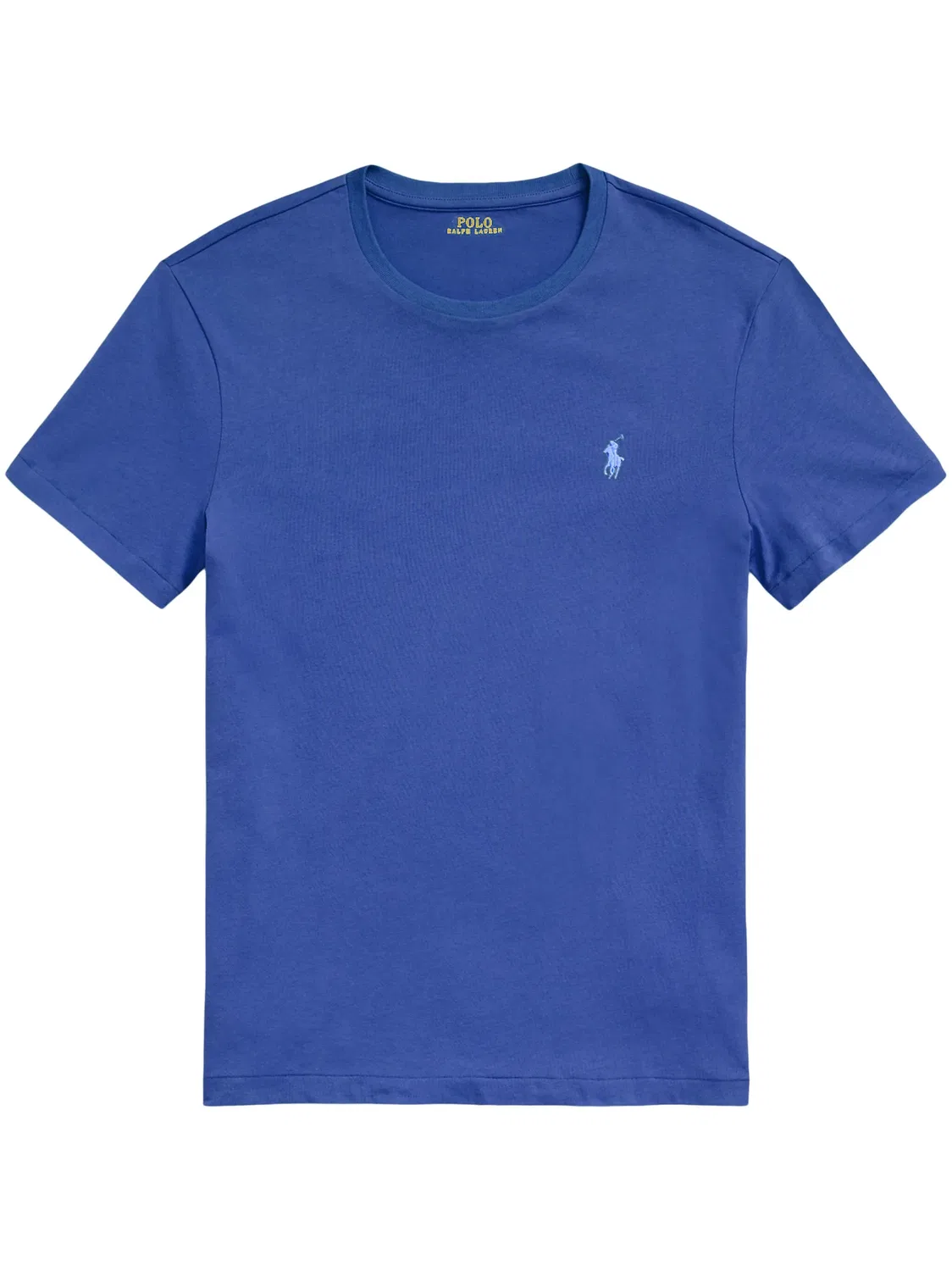Хлопковая футболка с вышитой эмблемой Polo Ralph Lauren, синий