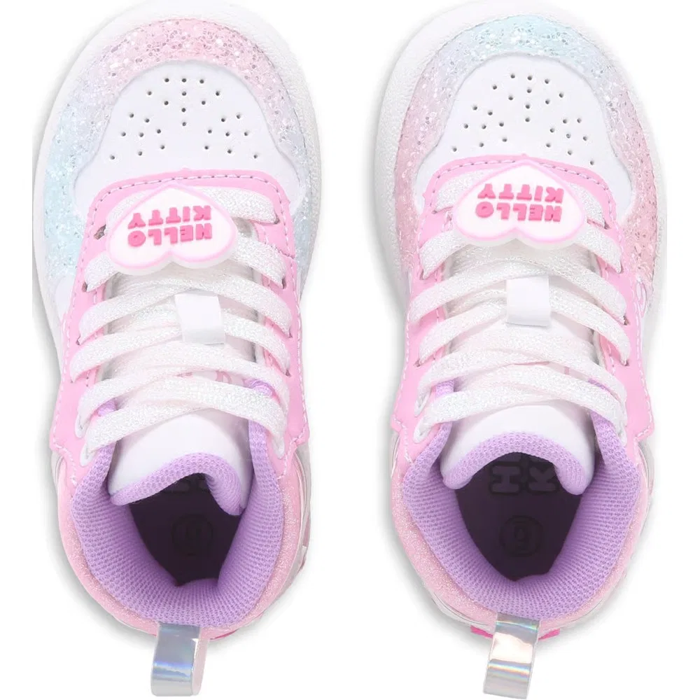 Детские высокие кроссовки Hello Kitty для малышей, Pink Glitter Multi — фото 4