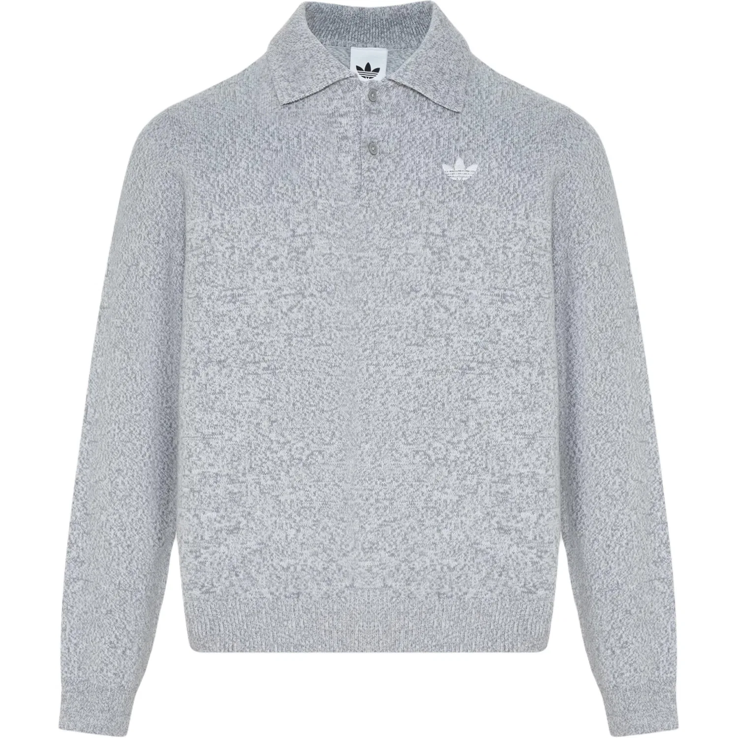 Мужской свитер с воротником поло Adidas Originals, Light Gray/Gray/White