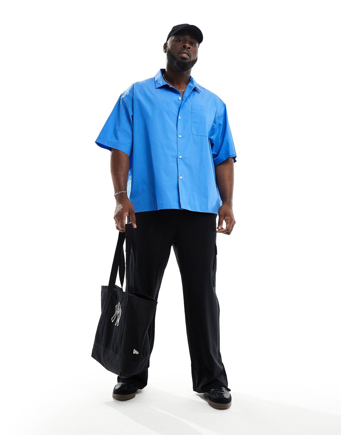

Рубашка Asos Design Poplin, синий