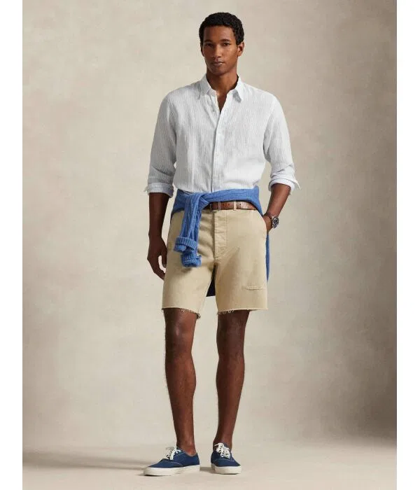 Мужская рубашка из льна Polo Ralph Lauren, белый — фото 2