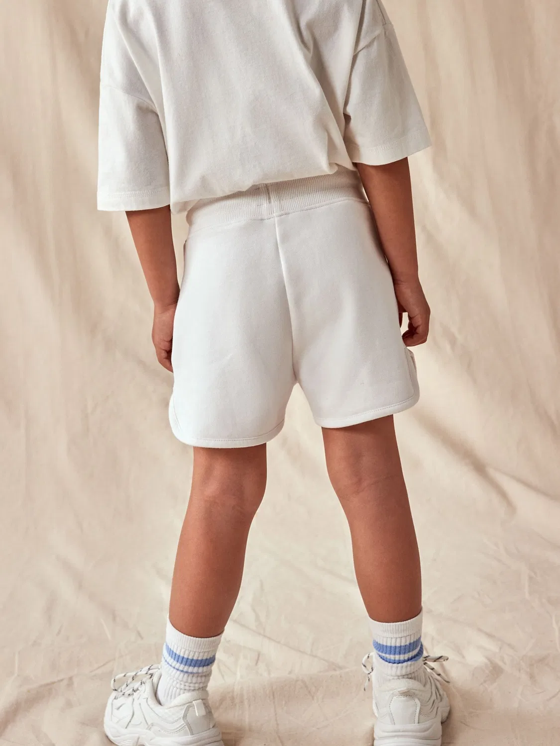 Шорты джерси классические, White Plain Jersey Shorts Next, белые — фото 2