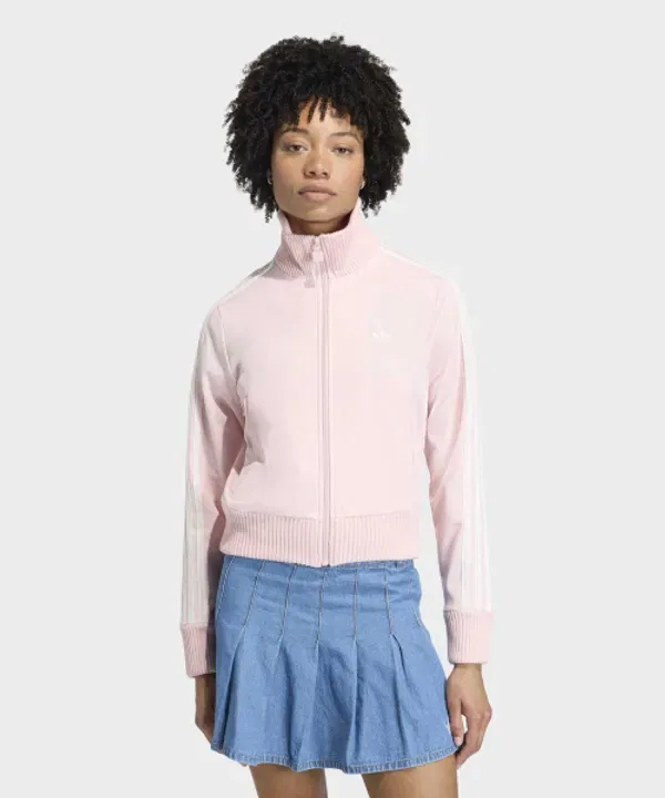 Тренировочная куртка Firebird из ниток крючком, Adidas, розовый песок
