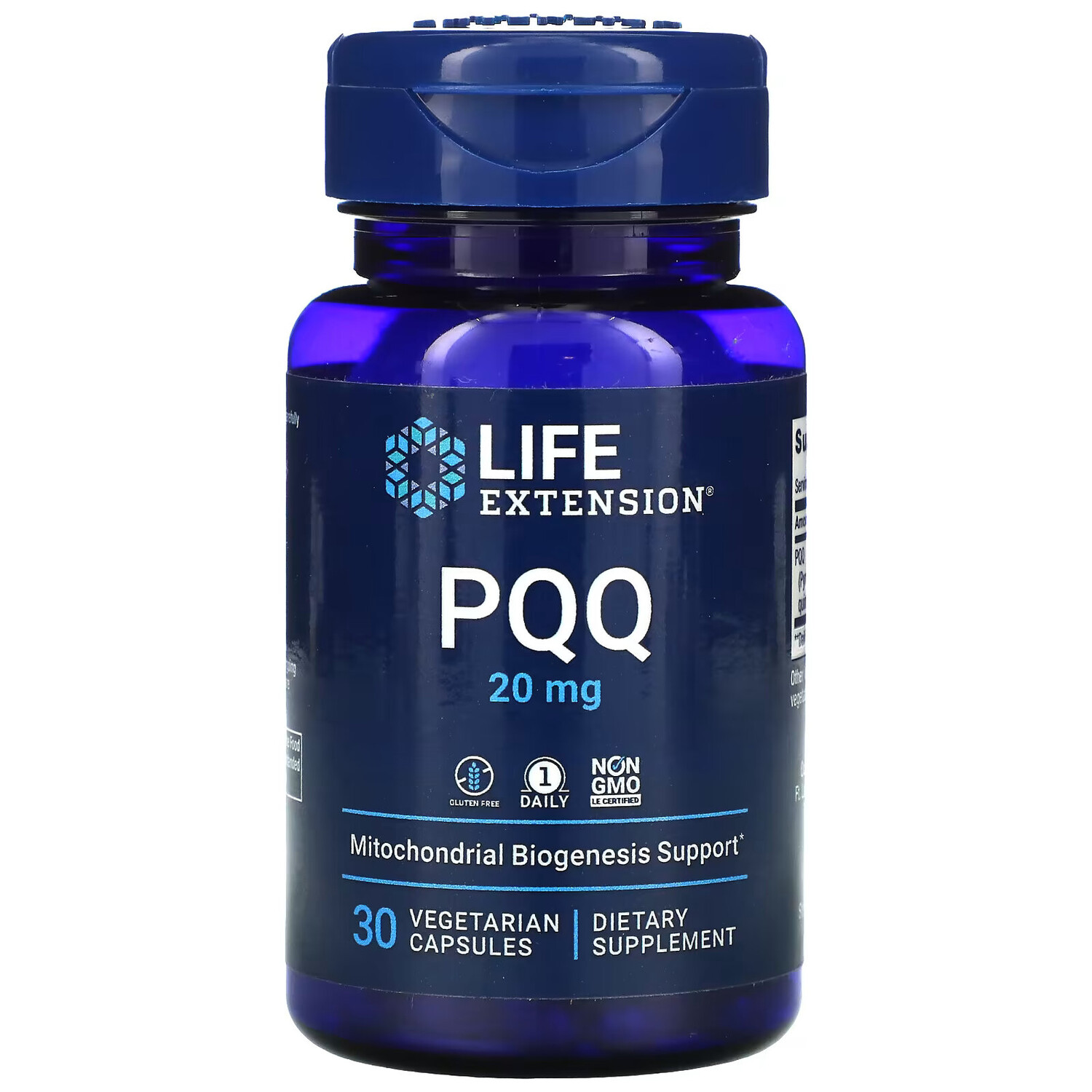 

Life Extension, PQQ в капсулах, пирролохинолинхинон, 20 мг, 30 вегетарианских капсул