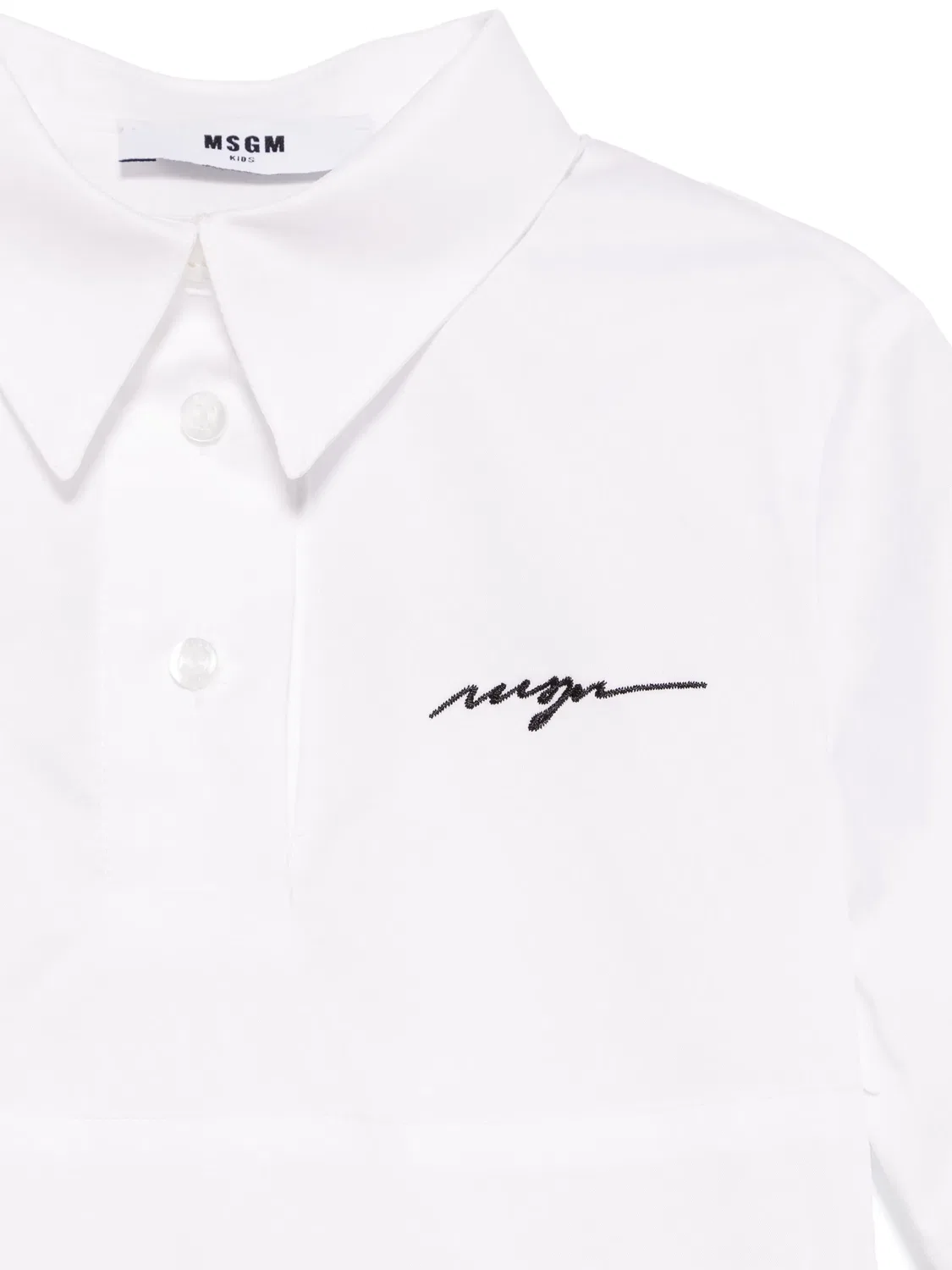 MSGM Платье из белого хлопка и нейлона — фото 2