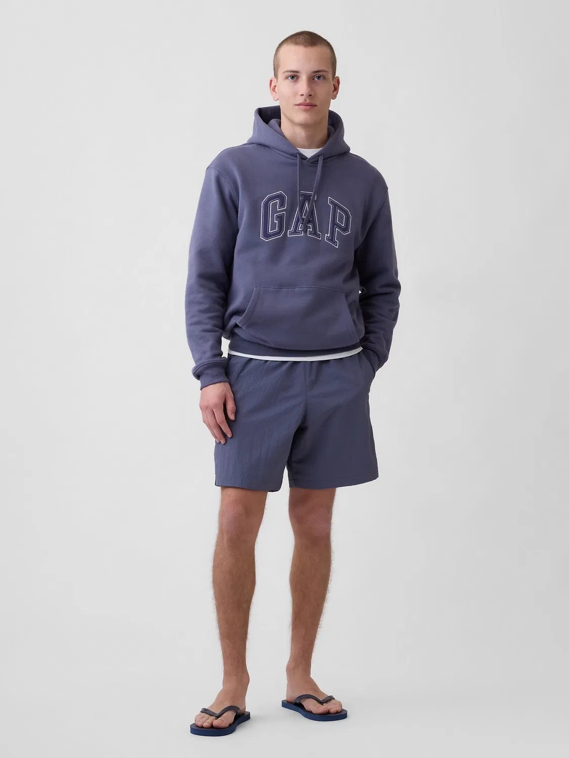 Шорты гибридные Gap Blue 7.5 inch, синие — фото 4