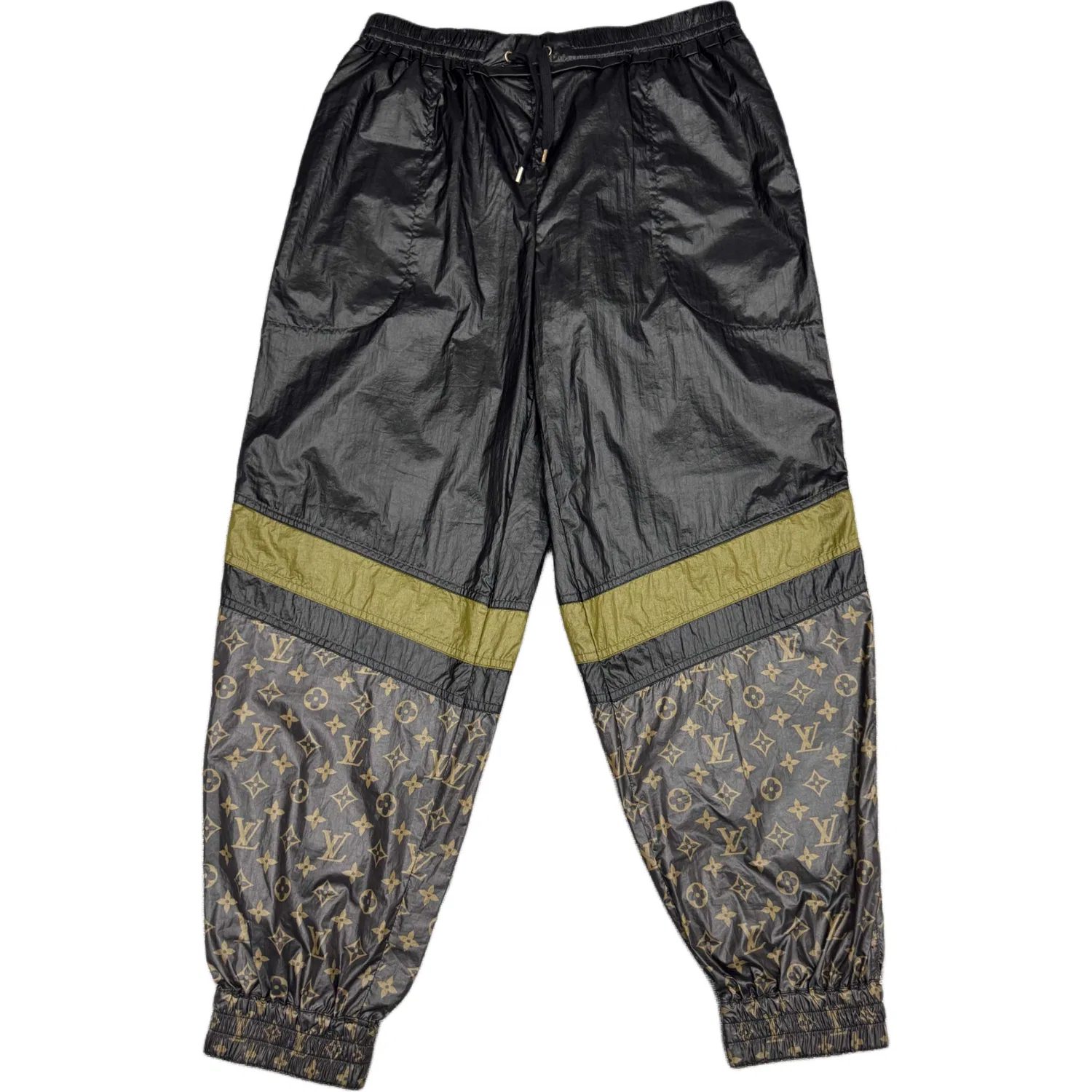 Женские трикотажные спортивные брюки с манжетами Black, LOUIS VUITTON