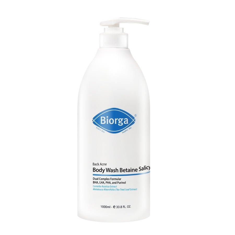 Набор для тела Biorga Back Acne Betaine Salicylate, 2 предмета, 1000 мл + 20 мл — фото 3